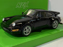 porsche 911 turbo black 1:24 scale welly 24023bk