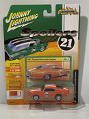 1967 plymouth barracuda custom ultra orange 1:64 johnny lightning jlsf019b