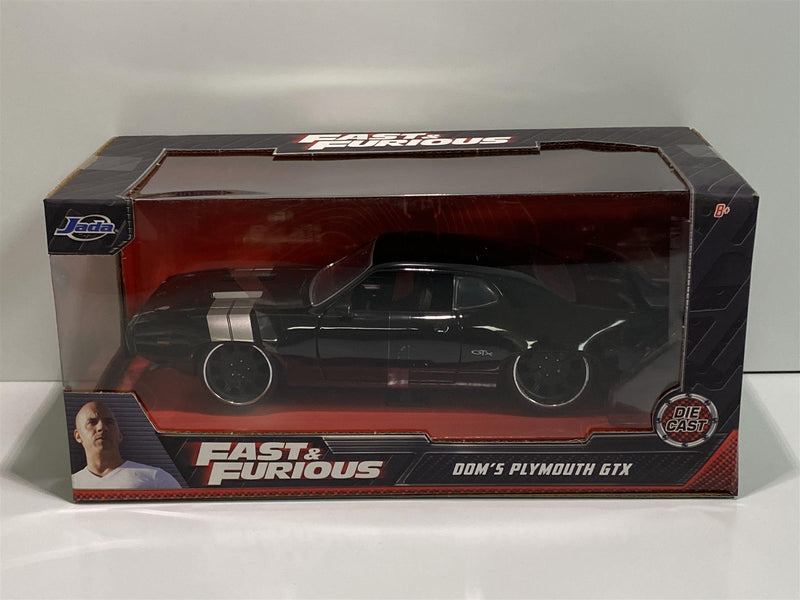 fast and furious 8 doms plymouth gtx black 1:24 scale jada