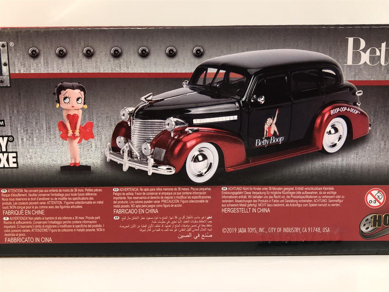 betty boop figure and 1939 chevy master deluxe 1:24 scale jada 30695