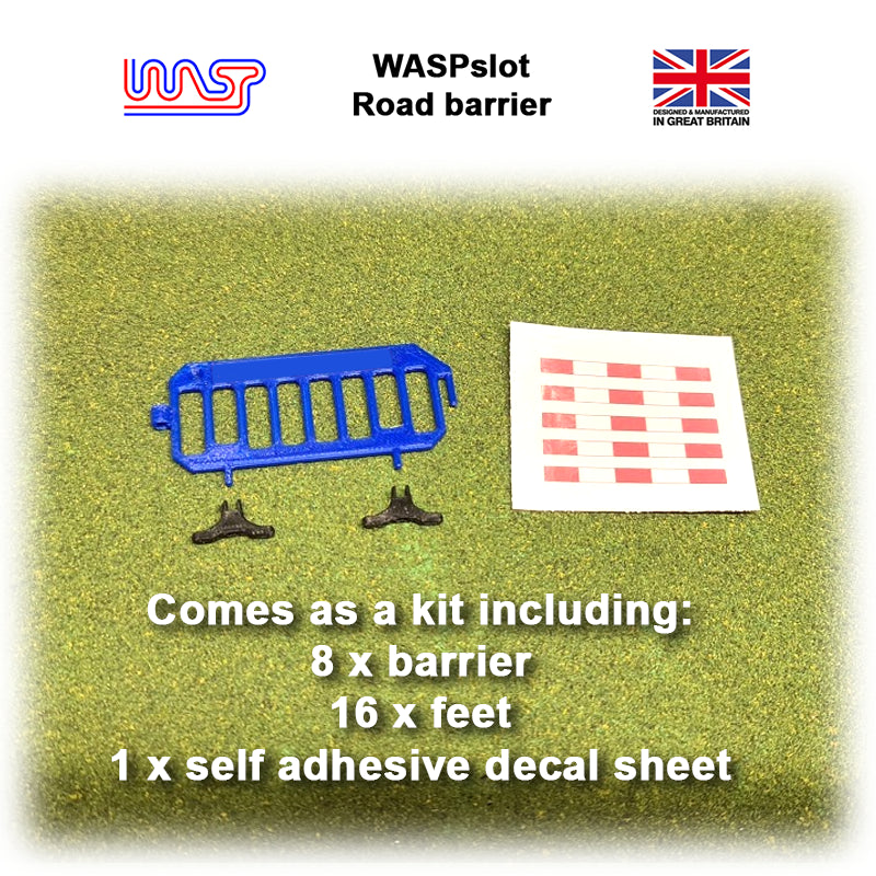 slot car trackside scenery  white road barriers x 8 1:32 scale wasp