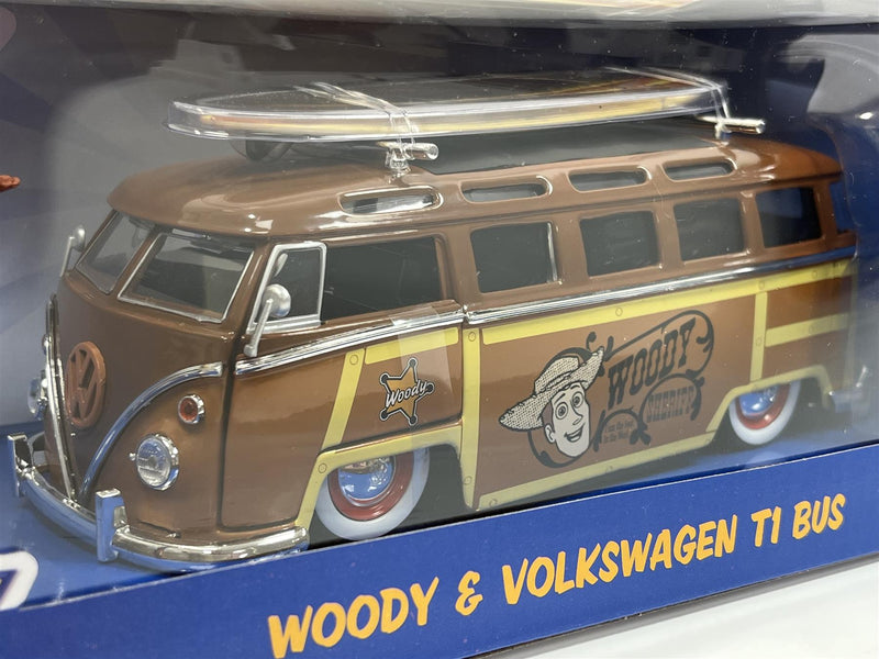 toy story woody figure and vw t1 bus with sb 1:24 scale jada 5000