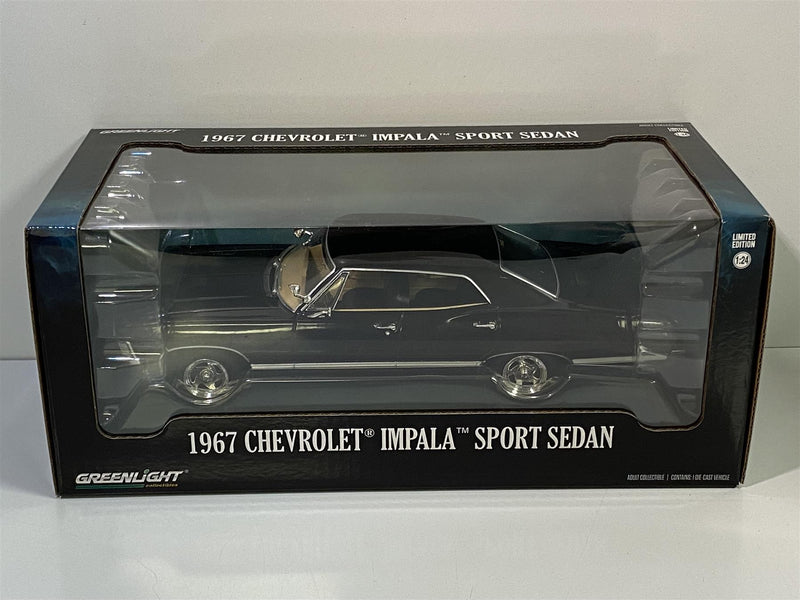 supernatural theme 1967 chevrolet impala sport sedan 1:24 greenlight 84035