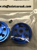 staffs aluminium bullet hole wheels in blue 15.8x10mm staffs32