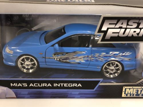 fast and furious mias acura integra type r blue 1:24 scale jada 30739