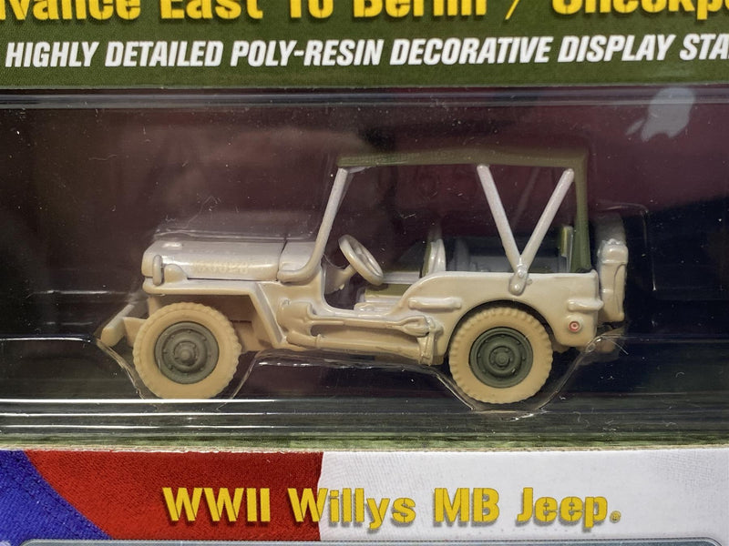 wwii willys mb jeep advance east to berlin white lightning chase model 1:64