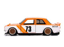1973 datsun 510 orange and white widebody 1:32 scale jada 98572o new
