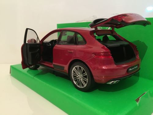 porsche macan turbo 2014 - red scale 1:24 welly 24047r