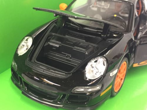 porsche 911 gt3 rs (997) black/orange welly 22495 scale 1:24