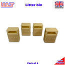 slot car trackside scenery litter bins x 4 1:32 scale wasp