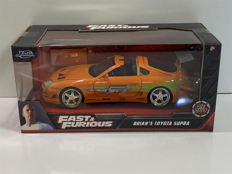 fast & furious brian's toyota supra orange jada 97168 scale 1:24 scale