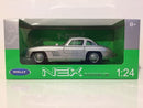 mercedes benz 300 sl silver 1:24 scale welly 24064s new