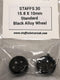 staffs aluminium bullet hole wheels in black 15.8x10mm staffs30