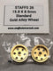 staffs aluminium bullet hole wheels in gold 15.8x8.5mm staffs26