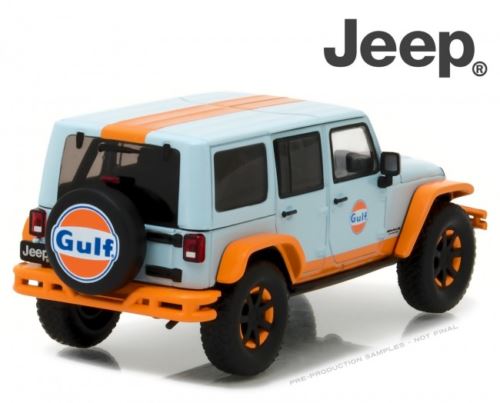 greenlight 86089 2015 gulf jeep wrangler unlimited all terrain 1:43 scale