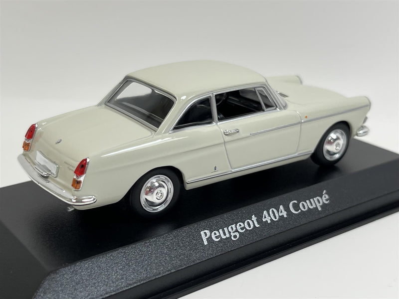 peugeot 404 coupe 1962 white 1:43 scale maxichamps 940112920