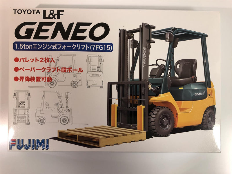 flt fork lift truck toyota l&f geneo 1:32 scale model kit fujimi 11684