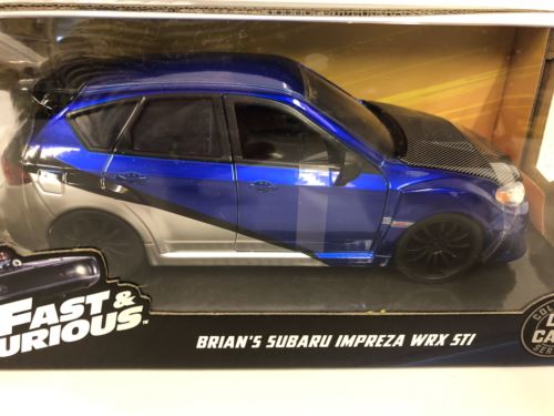 fast and furious brians subaru impreza wrx sti 1:24 scale jada 99514