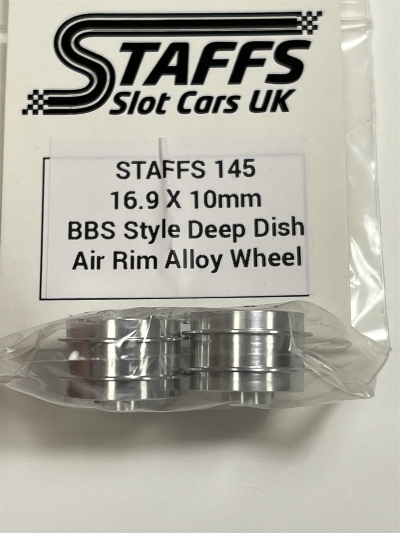 Staffs Slot Cars BBS Style Deep Dish Air Wheels Alloy 16.9 x 10 mm x 2 STAFFS 145