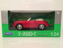 porsche 356b cabriolet red  1:24 scale welly 29390r new