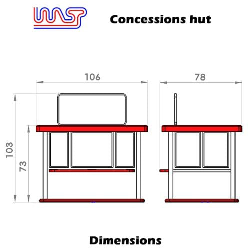 slot car scenery track side concessions hut 1 new 1:32 scale wasp