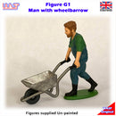 1:32 scale gardening figures man with wheelbarrow gf1 wasp