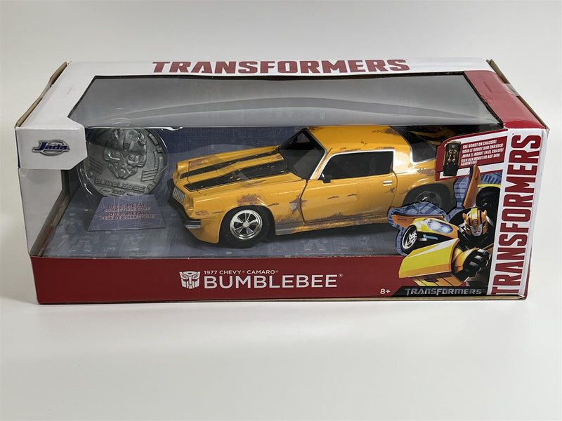 Transformers 1977 Chevy Camaro Bumble Bee with Collectible Coin 1:24 Jada 253115001