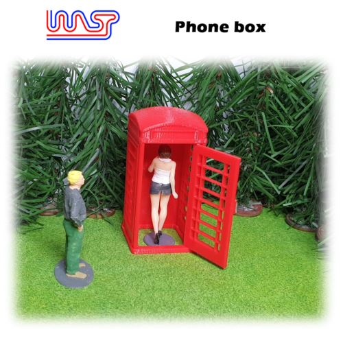 red telephone box slot car scenery 1 unit new 1:32 scale wasp