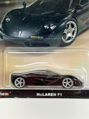 McLaren F1 Jay Lenos Garage Black Hot Wheels Real Riders 1:64 HCK08