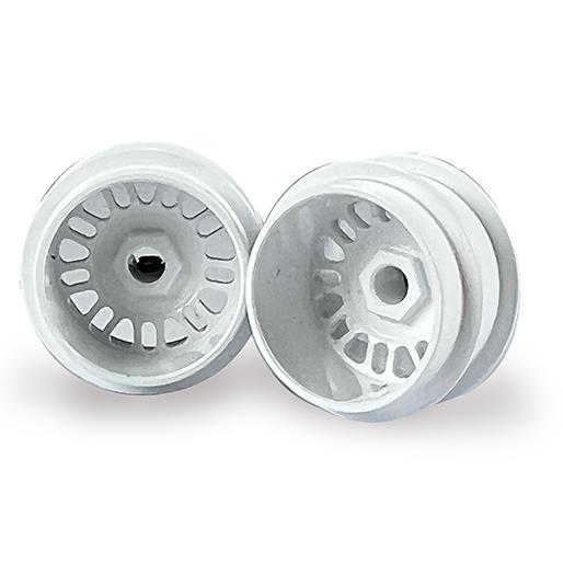 staffs aluminium wheels 2 x bbs deep dish white rear 15.8 x 10mm staffs slot cars 114