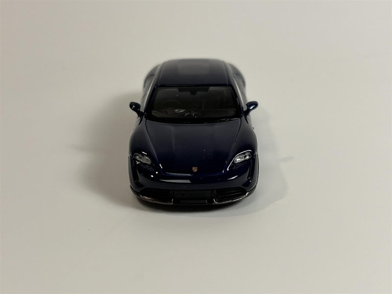 Porsche Taycan Turbo S Gentian Blue Metallic 1:64 Scale Mini GT MGT00339R