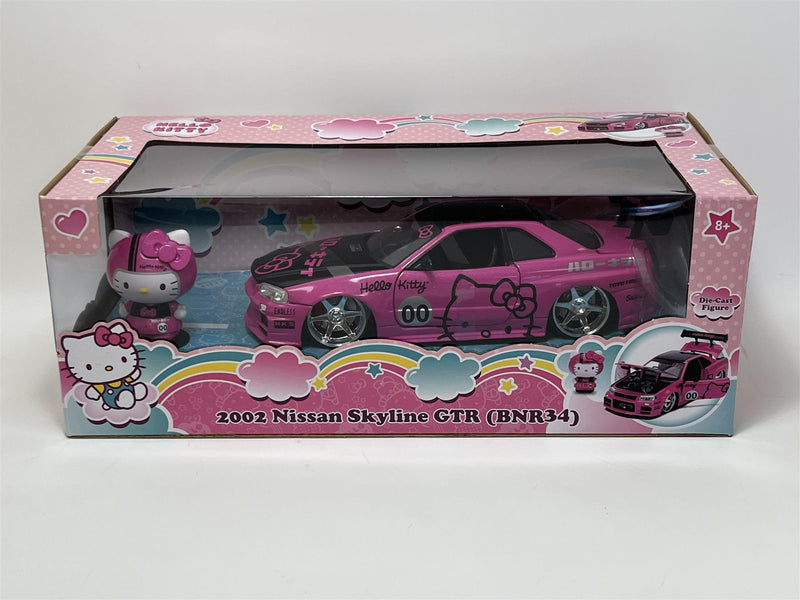 Jada Toys Hello Kitty 2002 Nissan Skyline GT-R (BNR34) 1/24 Scale Die Cast  Figure - US