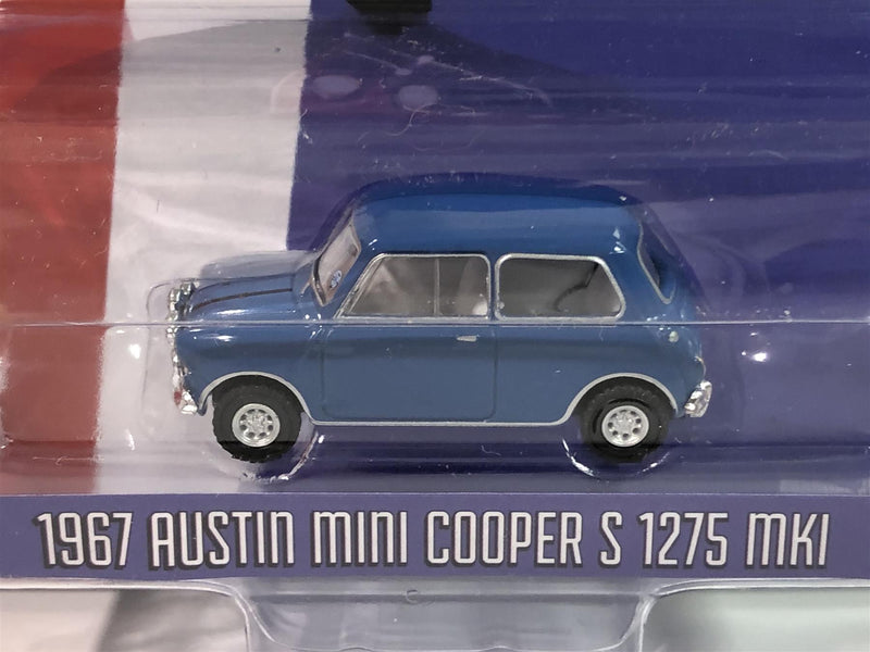 the italian job 1969 movie 1967 mini cooper s 1275 blue 1:64 greenlight 44880a