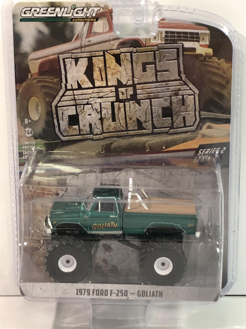 rare 1979 ford f-250 goliath king of crunch 1:64 greenlight 49020c