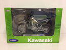 kawasaki klr 650 2002 green 1:18 scale welly 12170