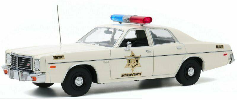 dukes of hazzard 1975 dodge coronet sheriff 1:18 scale greenlight 19092