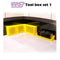 slot car garage pit scenery - tool set 5 piece yellow 1:32 scale
