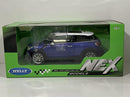 mini cooper s paceman blue white roof 1:24 welly 24050