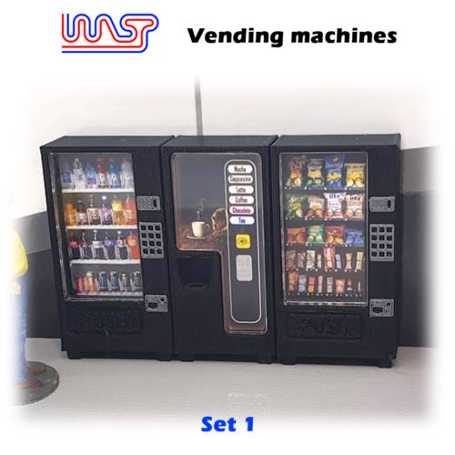 slot car scenery vending machine set of 3 1:32 scale new wasp