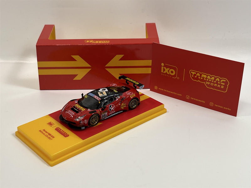Ferrari 488 GT3 Red Bathurst 12h 2017 1:64 Scale IXO Tarmac Works 17BH88