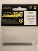 mitoos m057 2 hardened & rectified steel shaft x 2 65mm new release