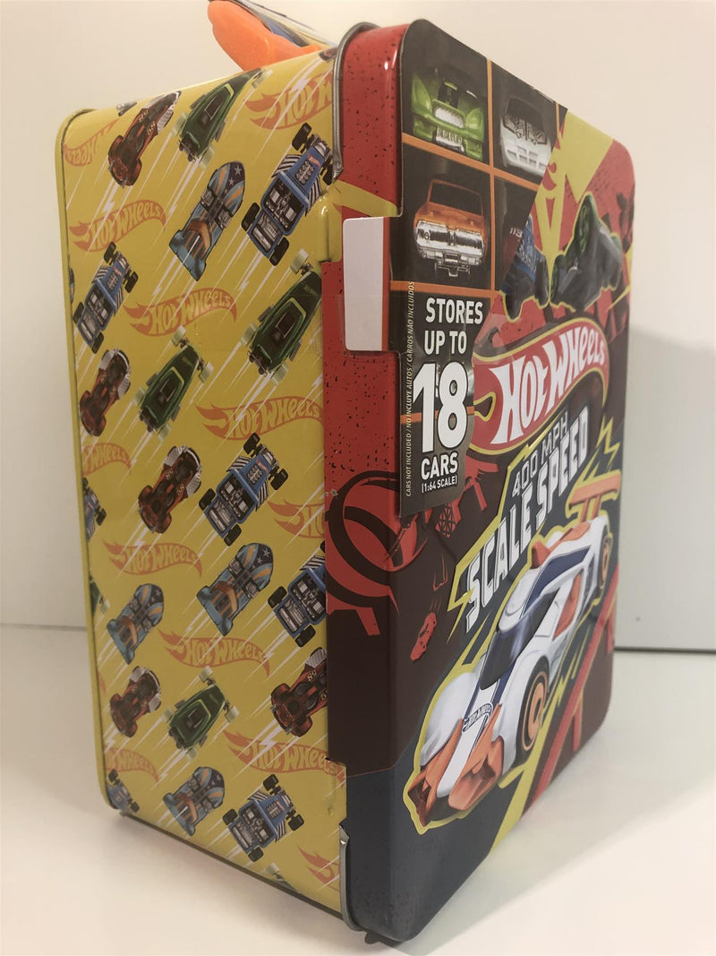 hot wheels holds 18 cars tin carry case 400 mph scale speed new