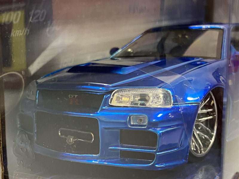 fast and furious brians nissan skyline gt-r bnr34 1:24 jada 97173