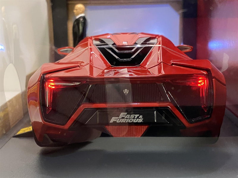 fast and furious doms 2014 lykan hypersport figure and working lights 1:18 jada 31140