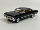 1967 Chevrolet Impala Black Supernatural Theme Pull & Go 12 cm Kinsmart KT5418WBK