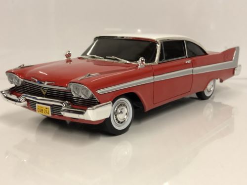 christine 1958 plymouth fury working lights 1:18 auto world awss102