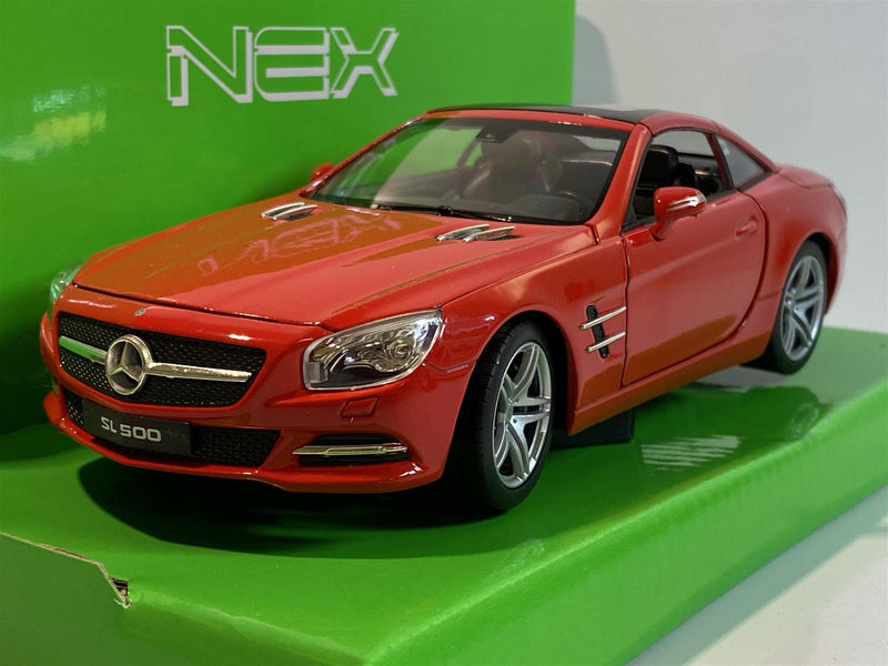 mercedes benz 2012 sl 500 closed roof red 1:24 scale welly 24041r