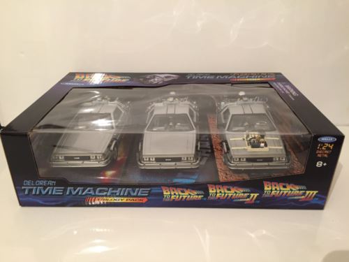 back to the future trilogy set welly 224003 new 1:24 scale