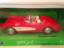 1957 chevrolet corvette convertible red 1:24 scale welly 29393r new