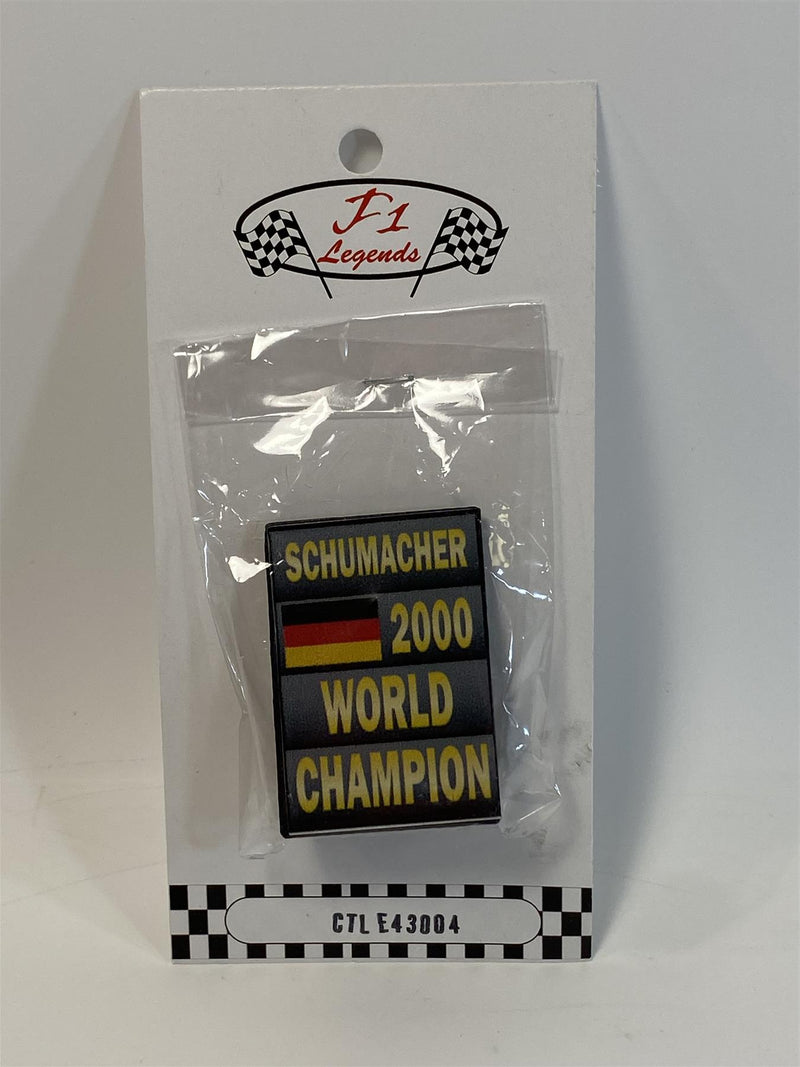 michael schumacher 2000 world champion f1 board signage 1:43 cartrix 43004